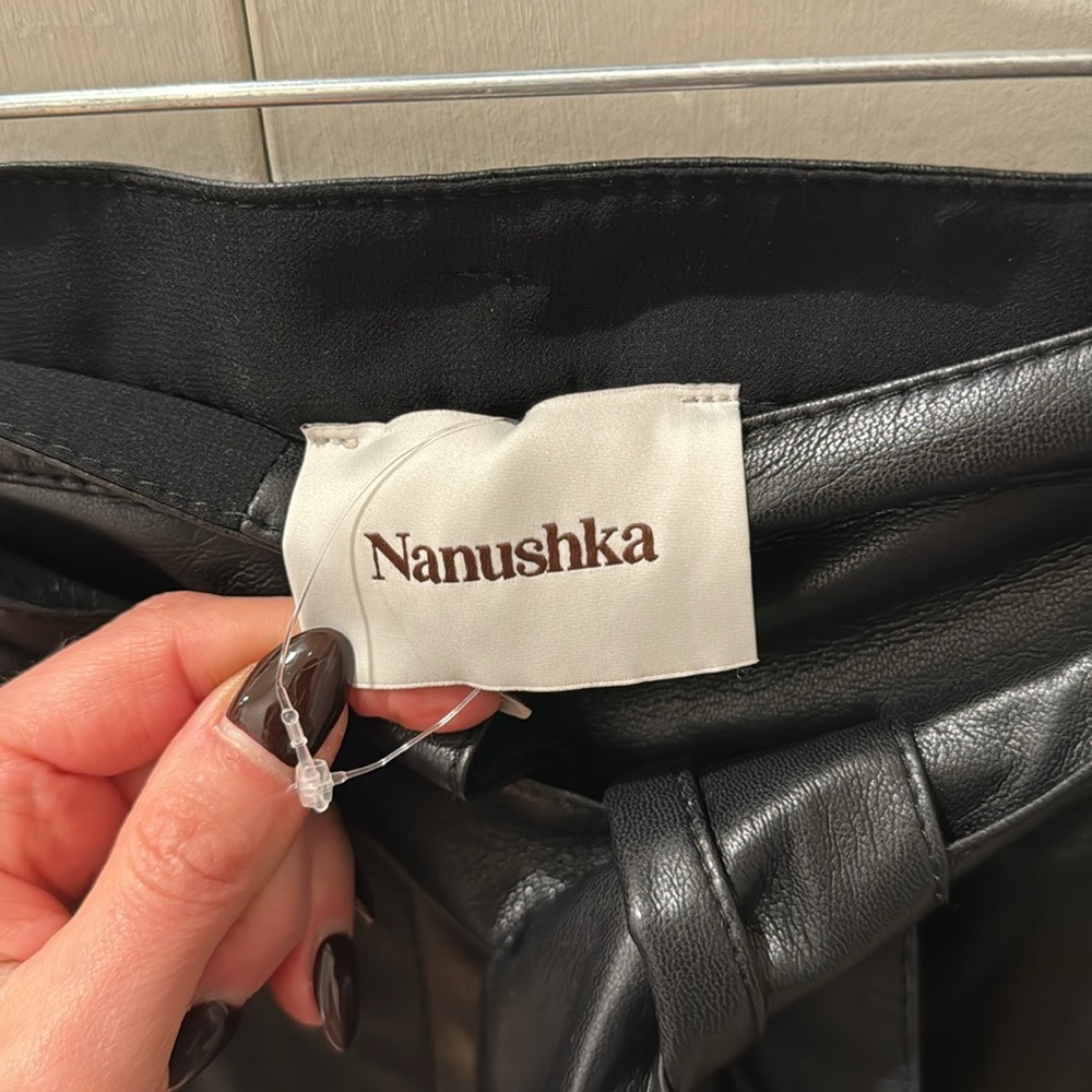 Nanushka Vegan Leather Belted Miniskirt size xs - Picture 7 of 9